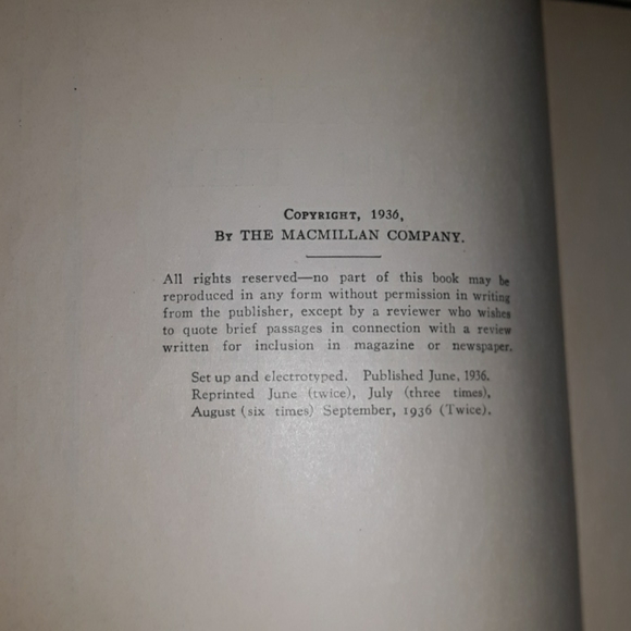 1936 2nd Printing - Picture 3 of 9